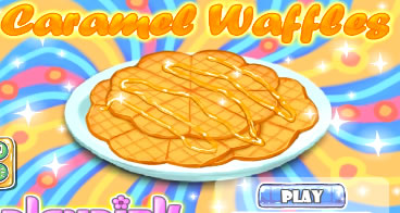 Aprendendo a fazer waffles de caramelo