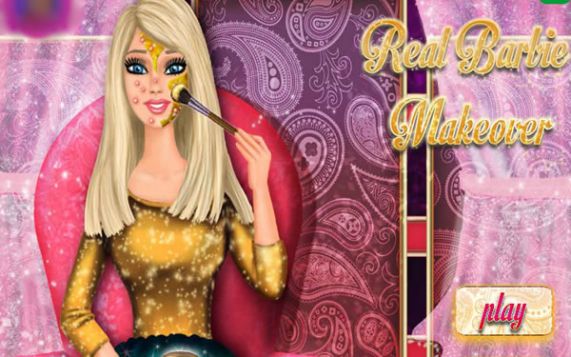 Tratamento de beleza especial na rainha Barbie